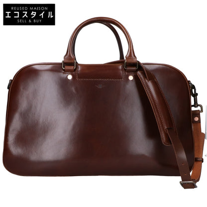 Satchel&Page サッチェルアンドページ 美品 Weekender/ウィークエンダー 植物タンニン鞣しグレインカーフ エンボスロゴ 2WAYトラベルバッグ ボストンバッグ