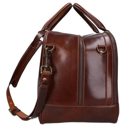 Satchel&Page サッチェルアンドページ 美品 Weekender/ウィークエンダー 植物タンニン鞣しグレインカーフ エンボスロゴ 2WAYトラベルバッグ ボストンバッグ