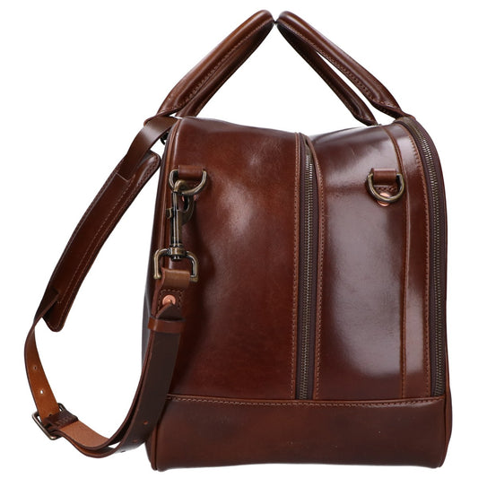 Satchel&Page サッチェルアンドページ 美品 Weekender/ウィークエンダー 植物タンニン鞣しグレインカーフ エンボスロゴ 2WAYトラベルバッグ ボストンバッグ