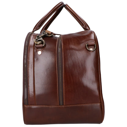 Satchel&Page サッチェルアンドページ 美品 Weekender/ウィークエンダー 植物タンニン鞣しグレインカーフ エンボスロゴ 2WAYトラベルバッグ ボストンバッグ
