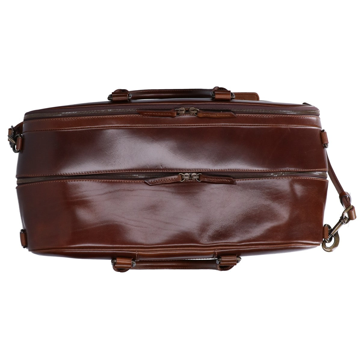 Satchel&Page サッチェルアンドページ 美品 Weekender/ウィークエンダー 植物タンニン鞣しグレインカーフ エンボスロゴ 2WAYトラベルバッグ ボストンバッグ