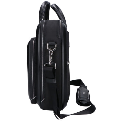 TUMI トゥミ 美品 Arriveコレクション 156624 サドラー ポリエステルxカーボンファイバー メタルロゴ ラージ・ブリーフバッグ ビジネスバッグ ブリーフケース