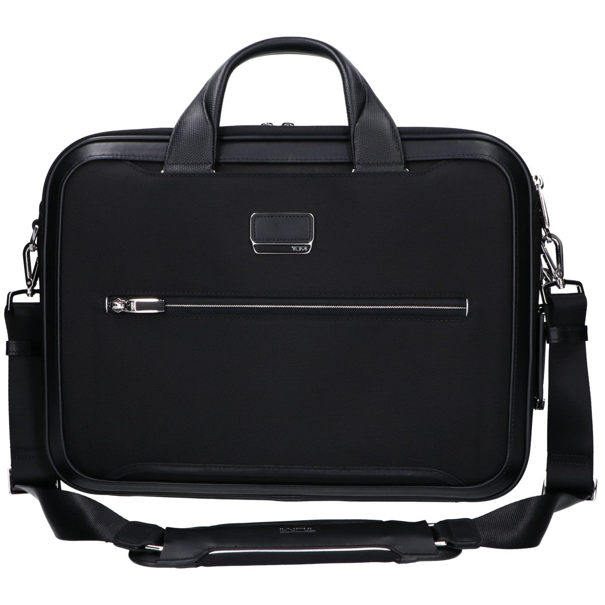 TUMI トゥミ 美品 Arriveコレクション 156624 サドラー ポリエステルxカーボンファイバー メタルロゴ ラージ・ブリーフバッグ ビジネスバッグ ブリーフケース