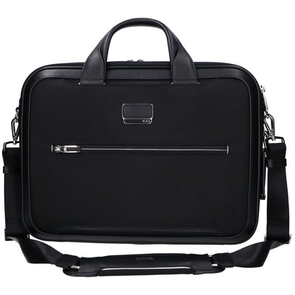 TUMI トゥミ 美品 Arriveコレクション 156624 サドラー ポリエステルxカーボンファイバー メタルロゴ ラージ・ブリーフバッグ ビジネスバッグ ブリーフケース