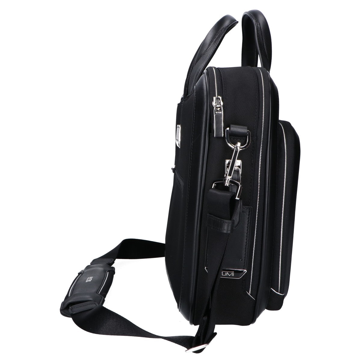 TUMI トゥミ 美品 Arriveコレクション 156624 サドラー ポリエステルxカーボンファイバー メタルロゴ ラージ・ブリーフバッグ ビジネスバッグ ブリーフケース