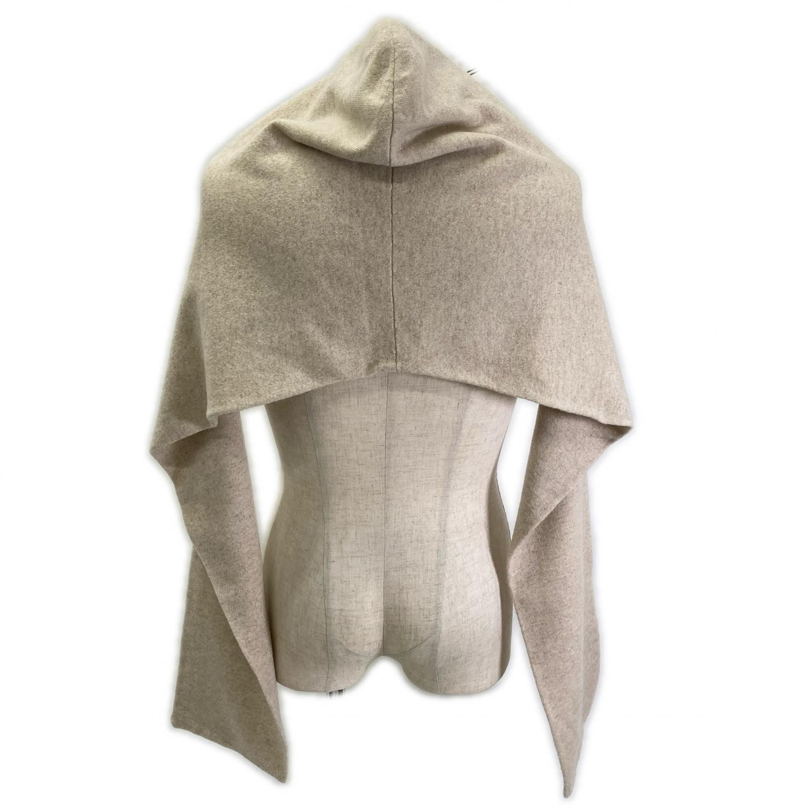 theory luxe セオリーリュクス 25AW 03-5401790 ベージュ ウールカシミヤフーディーストール付きセーター トップス