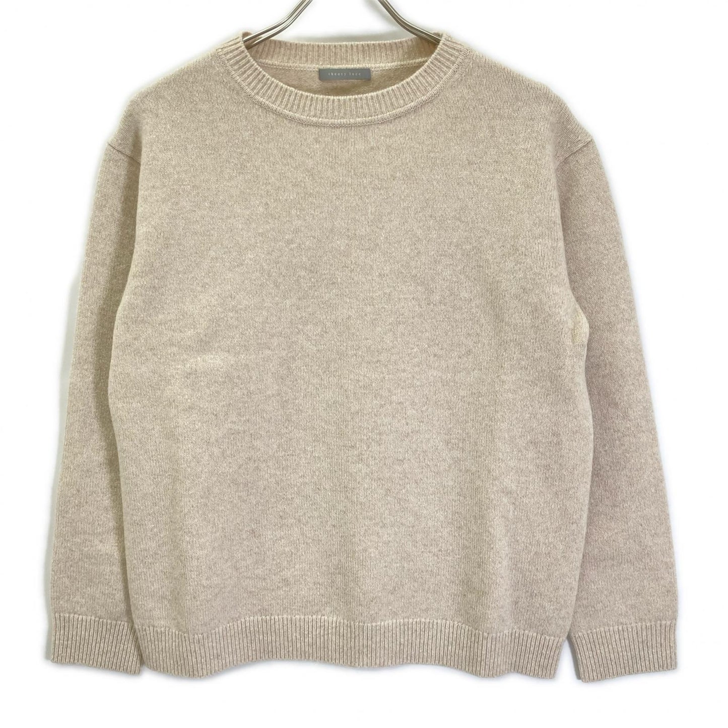 theory luxe セオリーリュクス 25AW 03-5401790 ベージュ ウールカシミヤフーディーストール付きセーター トップス