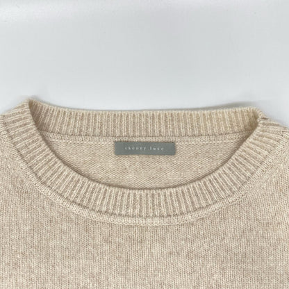 theory luxe セオリーリュクス 25AW 03-5401790 ベージュ ウールカシミヤフーディーストール付きセーター トップス