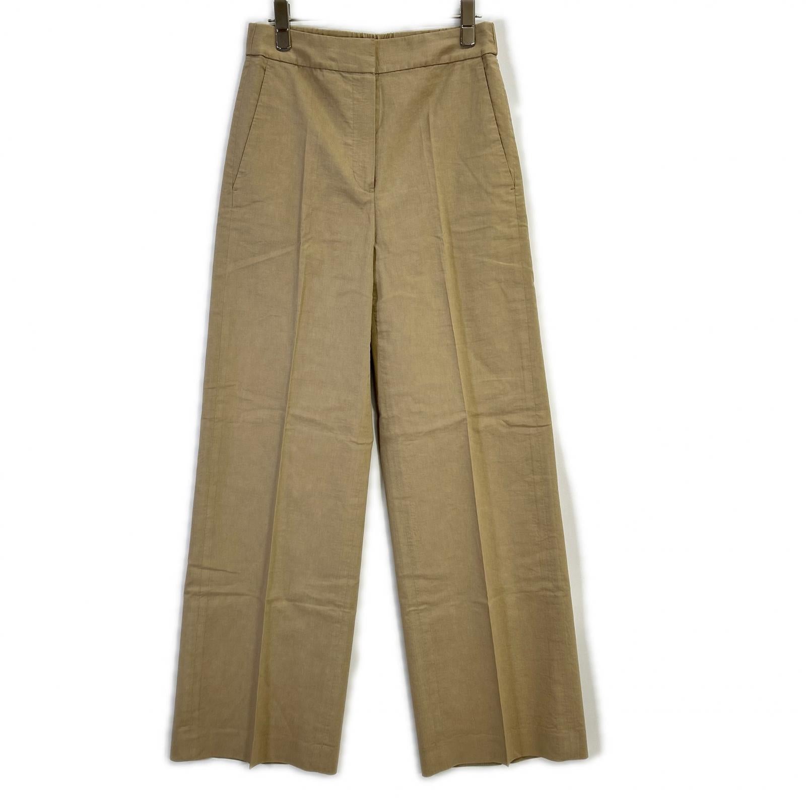 theory luxe セオリーリュクス 25SS ベージュ LUSH LINEN CLAUDE ワイドパンツ ボトムス