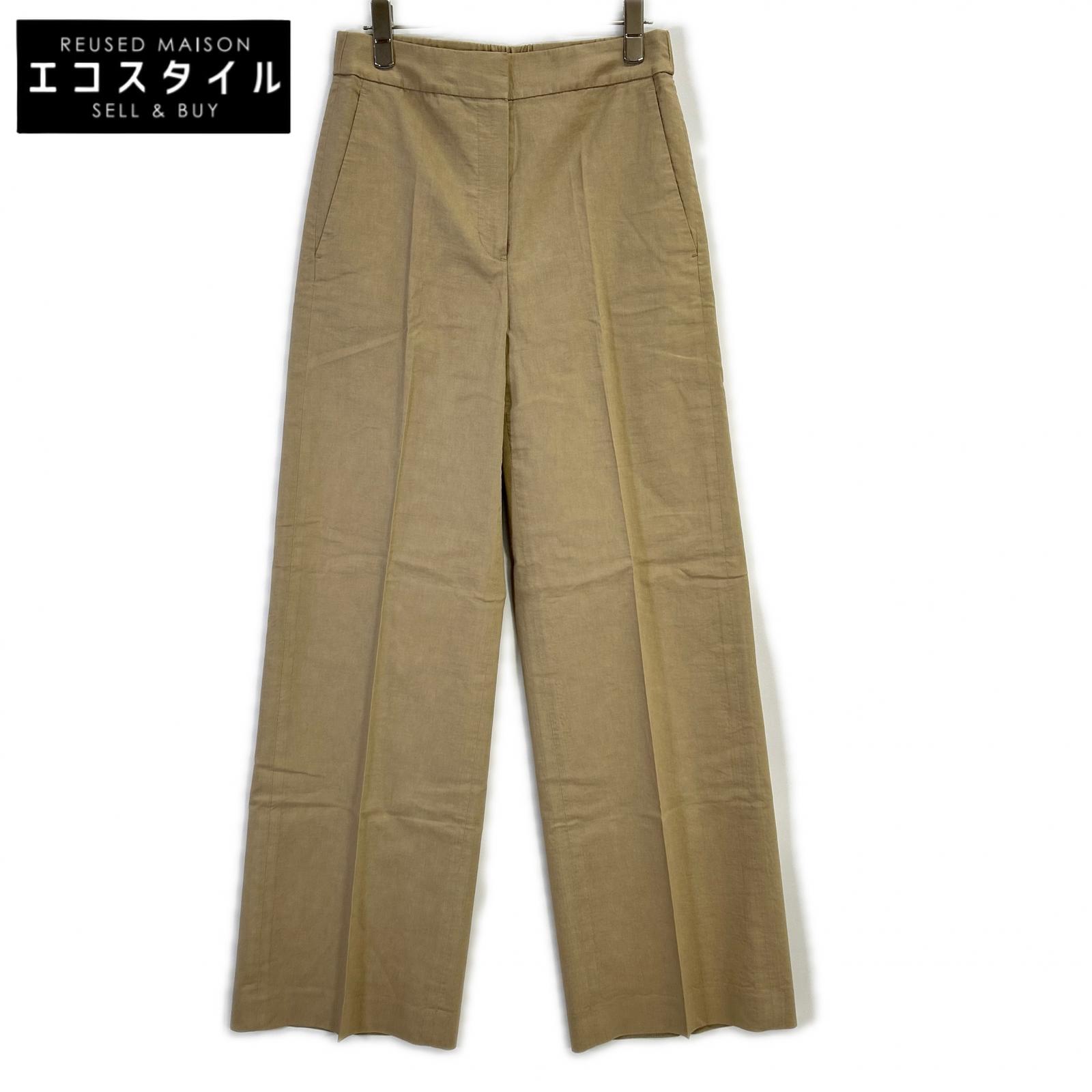 theory luxe セオリーリュクス 25SS ベージュ LUSH LINEN CLAUDE ワイドパンツ ボトムス