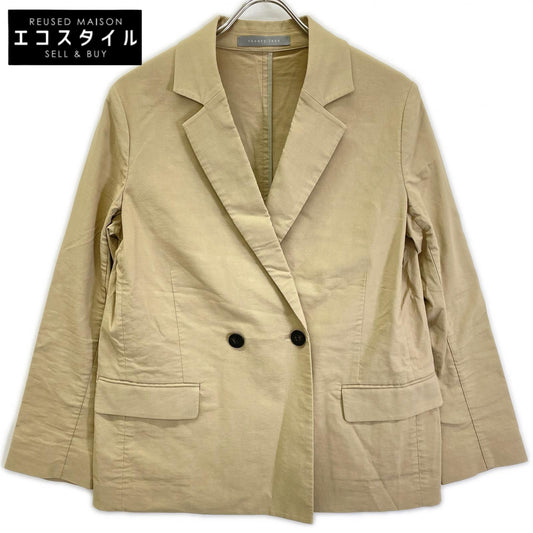 theory luxe セオリーリュクス 25SS ベージュ リネンブレンドシングルブレストジャケット ジャケット