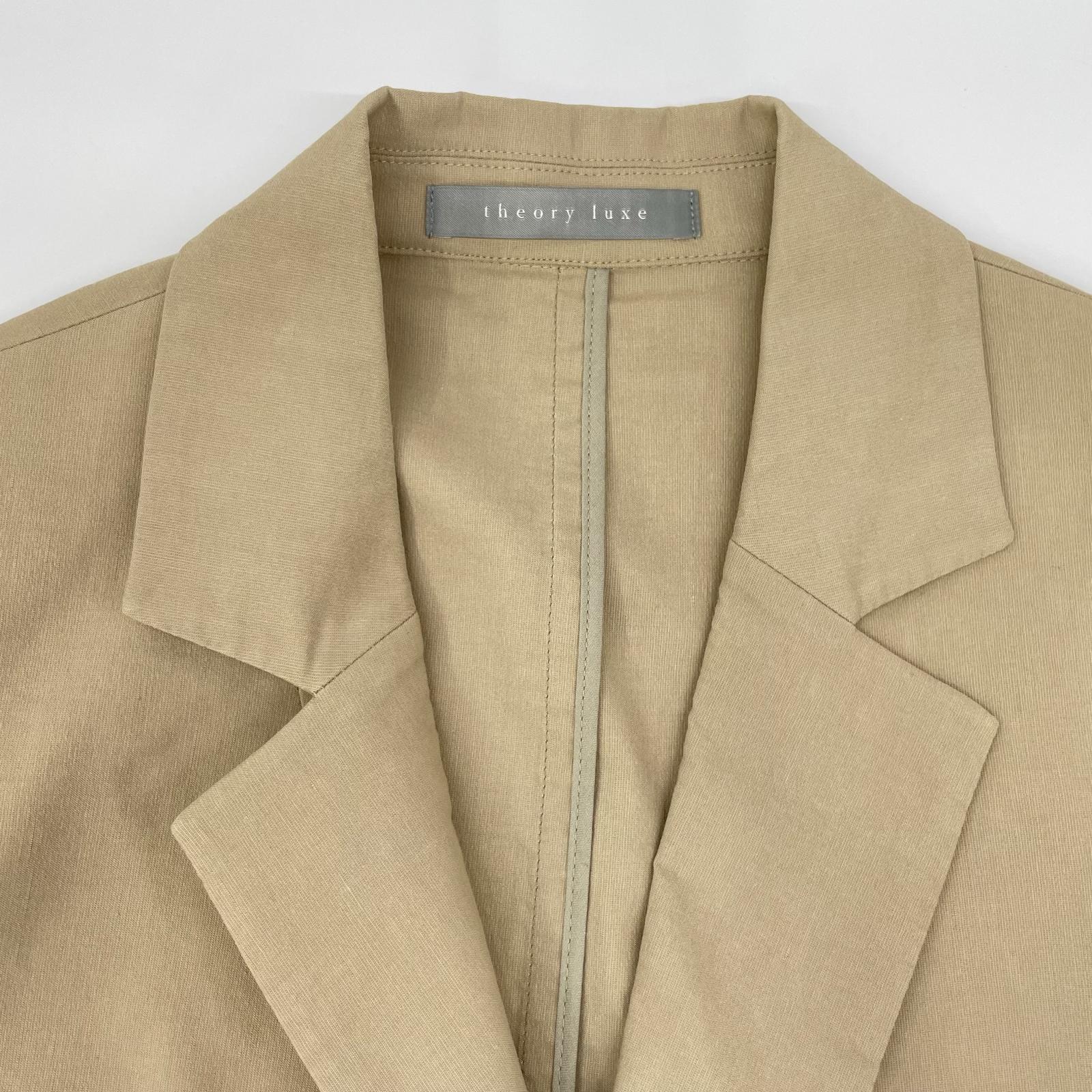 theory luxe セオリーリュクス 25SS ベージュ リネンブレンドシングルブレストジャケット ジャケット