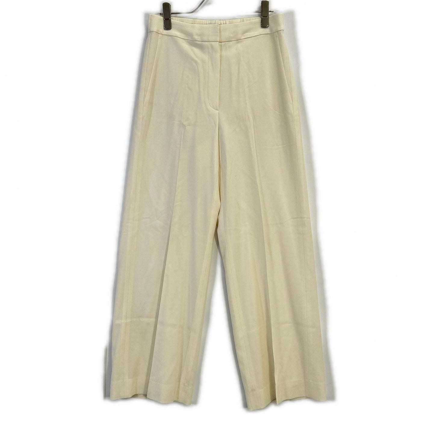 theory luxe セオリーリュクス 24AW ホワイト SUAVE SAXONY DEBBY ワイドパンツ ボトムス