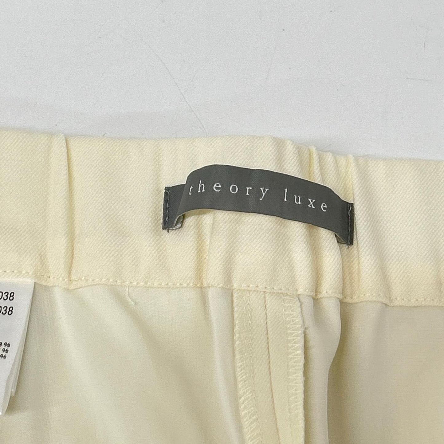 theory luxe セオリーリュクス 24AW ホワイト SUAVE SAXONY DEBBY ワイドパンツ ボトムス