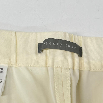 theory luxe セオリーリュクス 24AW ホワイト SUAVE SAXONY DEBBY ワイドパンツ ボトムス
