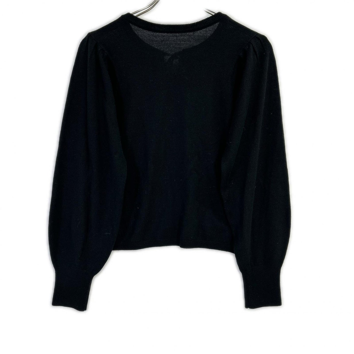 BLUE LABEL CRESTBRIDGE ブルーレーベルクレストブリッジ 55N11-806-09 ブラック ウール ボウタイクルーネックニット トップス