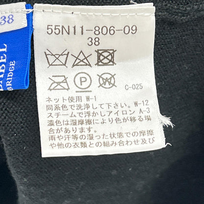 BLUE LABEL CRESTBRIDGE ブルーレーベルクレストブリッジ 55N11-806-09 ブラック ウール ボウタイクルーネックニット トップス