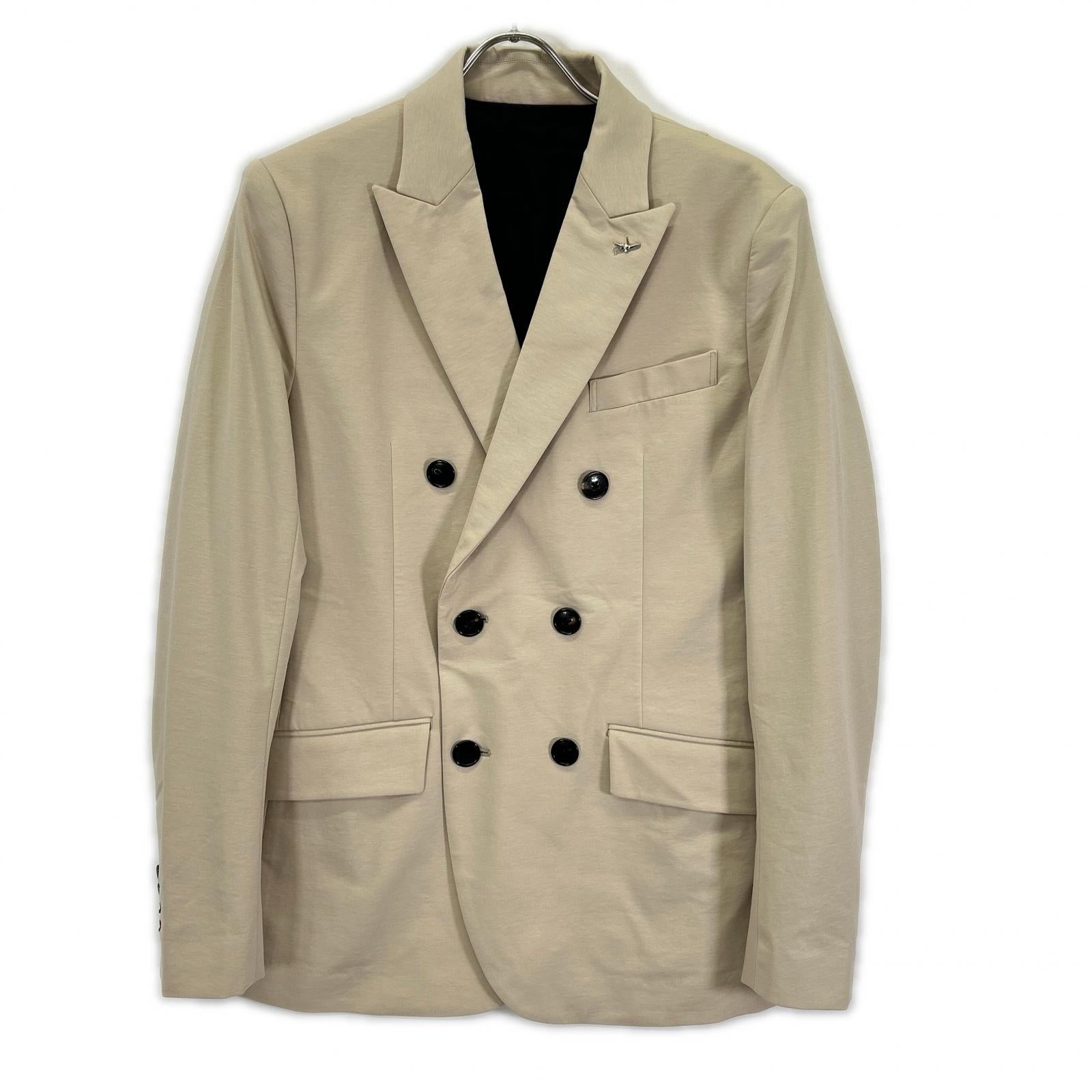 1piu1uguale3 MRB710-CTN061 Beige COMFY W-JKT double-breasted tailored jacket