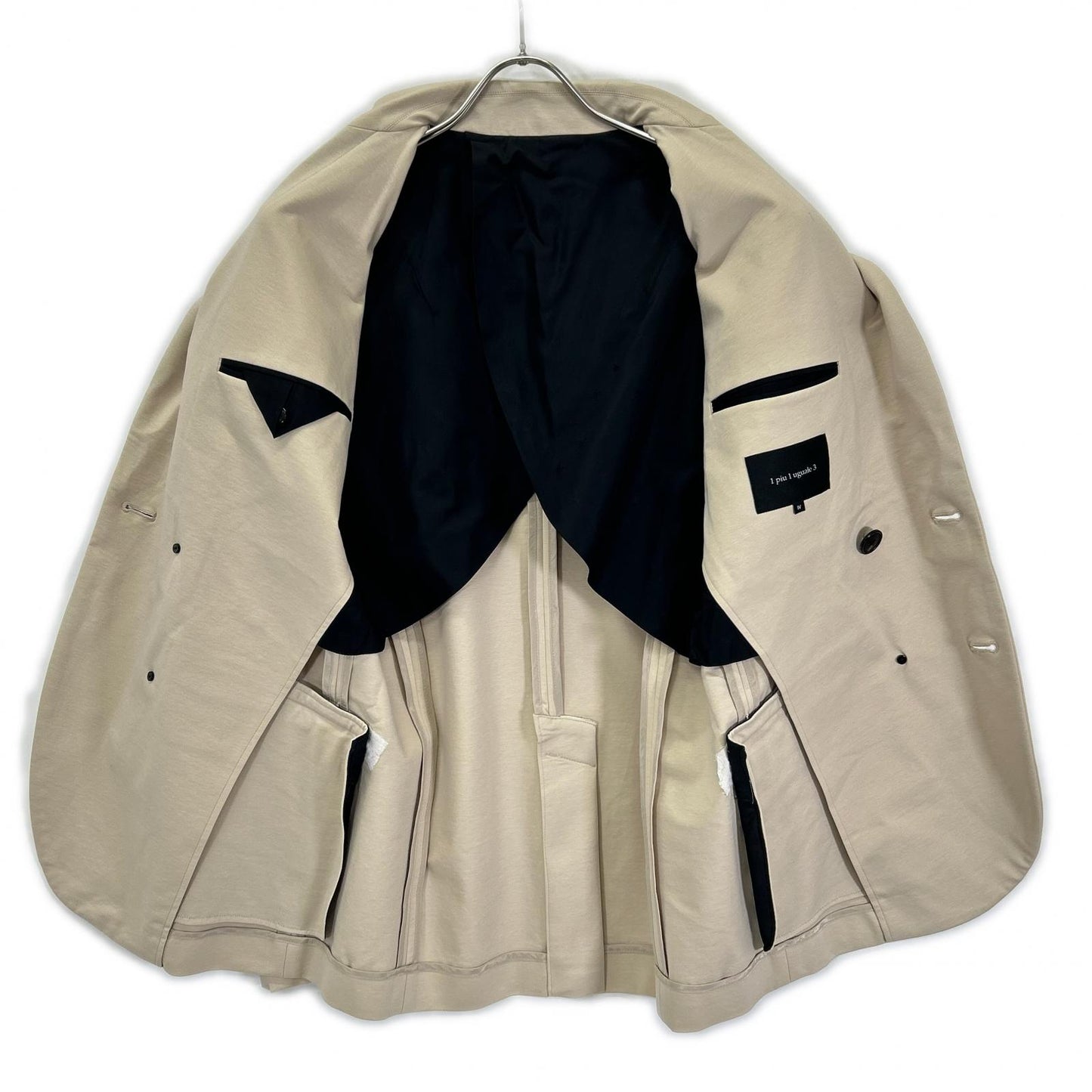 1piu1uguale3 MRB710-CTN061 Beige COMFY W-JKT double-breasted tailored jacket
