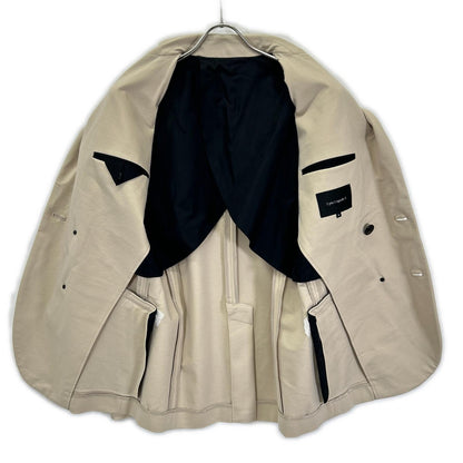 1piu1uguale3 MRB710-CTN061 Beige COMFY W-JKT double-breasted tailored jacket