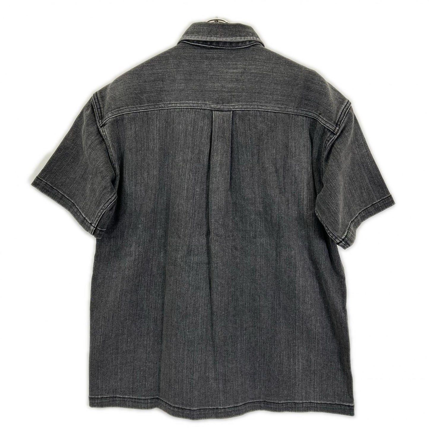 1piu1uguale3 ウノピゥウノウグァーレトレ MRS178-CTR025 ブラック S/S DENIM BIG SHIRTS デニムビック半袖シャツ トップス