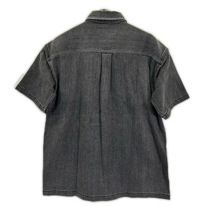 1piu1uguale3 ウノピゥウノウグァーレトレ MRS178-CTR025 ブラック S/S DENIM BIG SHIRTS デニムビック半袖シャツ トップス