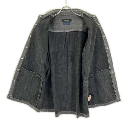 1piu1uguale3 ウノピゥウノウグァーレトレ MRS178-CTR025 ブラック S/S DENIM BIG SHIRTS デニムビック半袖シャツ トップス
