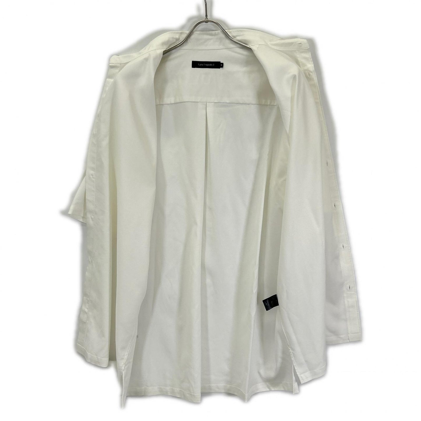 1piu1uguale3 MRS170-TCL005 White back rubber logo oversized short-sleeve shirt top