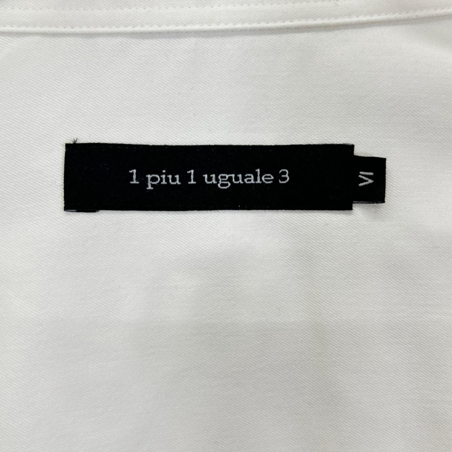 1piu1uguale3 MRS170-TCL005 White back rubber logo oversized short-sleeve shirt top