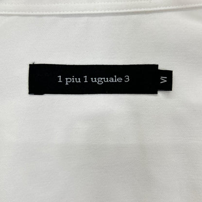 1piu1uguale3 MRS170-TCL005 White back rubber logo oversized short-sleeve shirt top