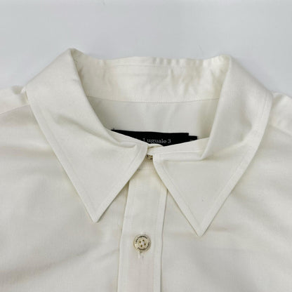 1piu1uguale3 MRS170-TCL005 White back rubber logo oversized short-sleeve shirt top