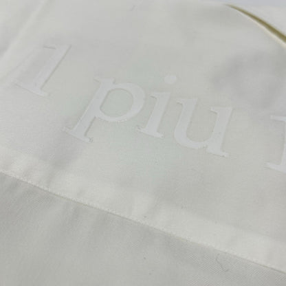 1piu1uguale3 MRS170-TCL005 White back rubber logo oversized short-sleeve shirt top
