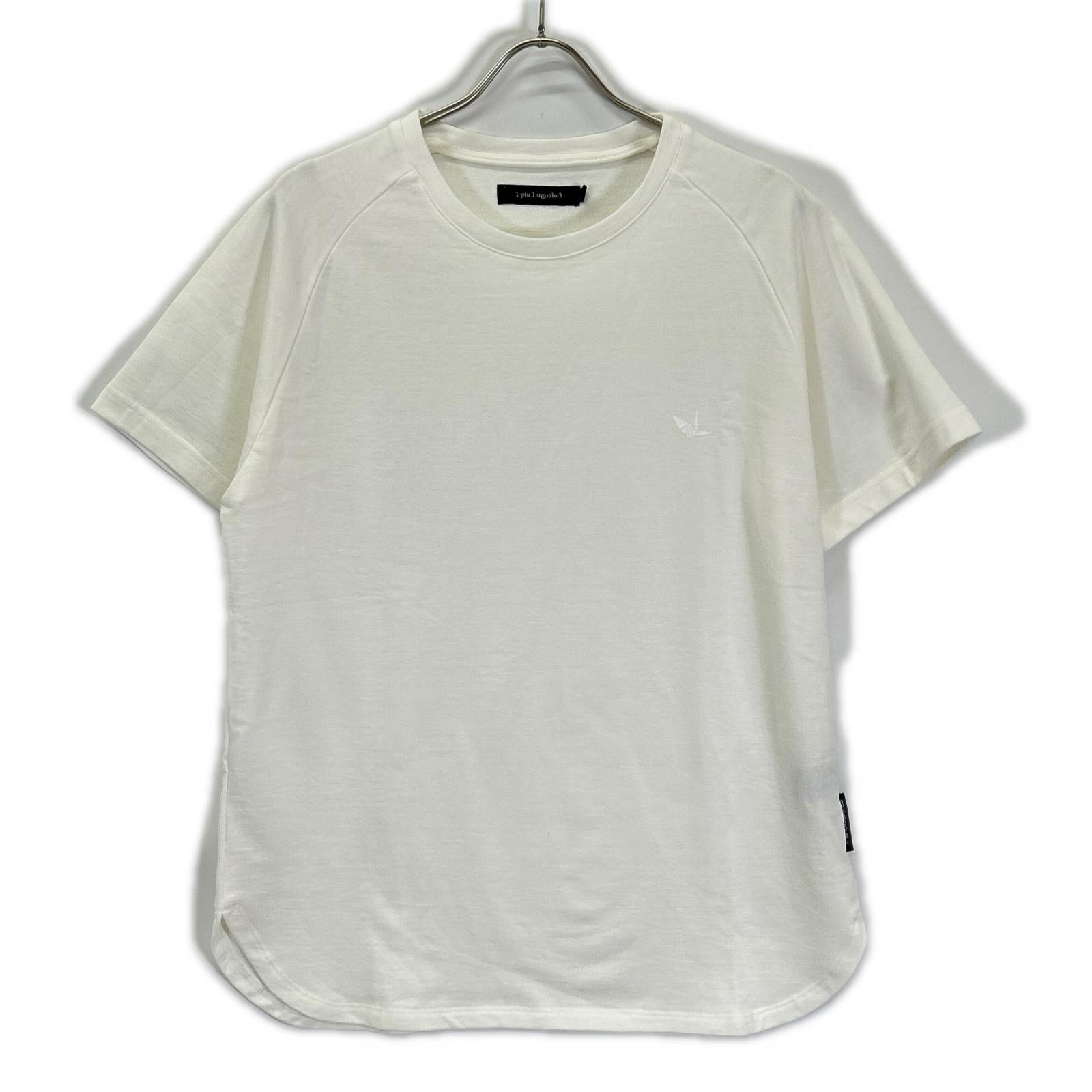 1piu1uguale3 ウノピゥウノウグァーレトレ MRT361-CTN062 ホワイト ROUND BIG TEE サイドスリットビックTシャツ トップス