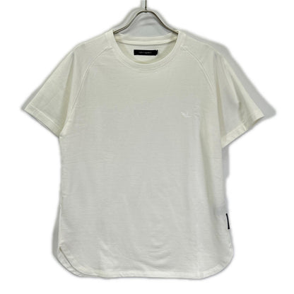 1piu1uguale3 MRT361-CTN062 White ROUND BIG TEE oversized T-shirt with side slits top