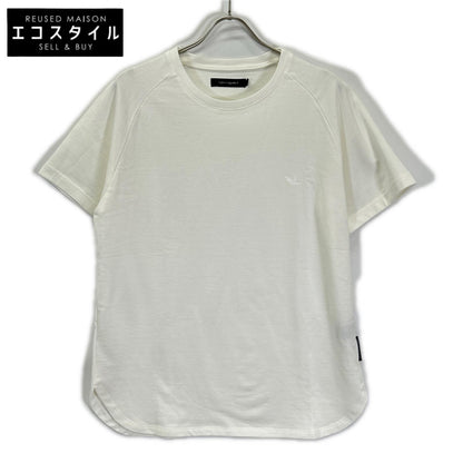 1piu1uguale3 MRT361-CTN062 White ROUND BIG TEE oversized T-shirt with side slits top