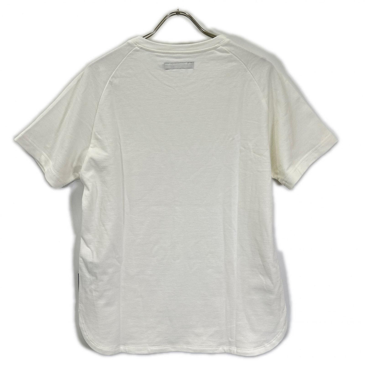 1piu1uguale3 MRT361-CTN062 White ROUND BIG TEE oversized T-shirt with side slits top