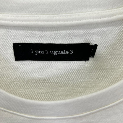 1piu1uguale3 ウノピゥウノウグァーレトレ MRT361-CTN062 ホワイト ROUND BIG TEE サイドスリットビックTシャツ トップス