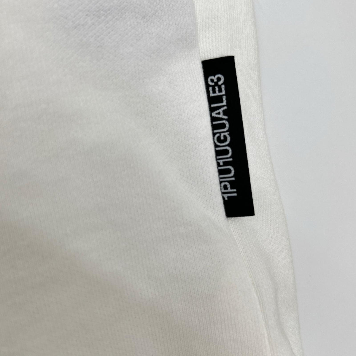 1piu1uguale3 MRT361-CTN062 White ROUND BIG TEE oversized T-shirt with side slits top