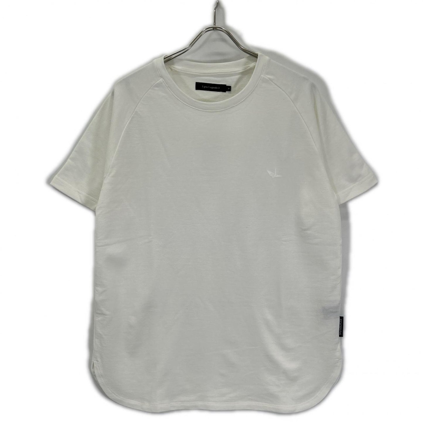 1piu1uguale3 ウノピゥウノウグァーレトレ MRT361-CTN062 ホワイト ROUND BIG TEE サイドスリットビックTシャツ トップス