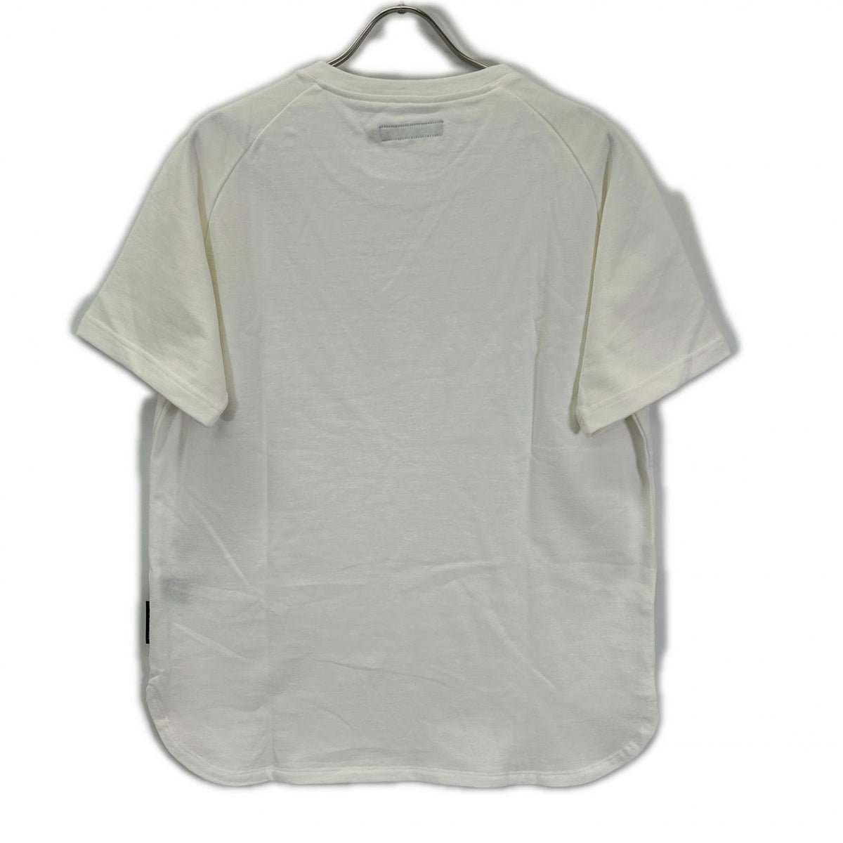 1piu1uguale3 MRT361-CTN062 White ROUND BIG TEE oversized T-shirt with side slits top