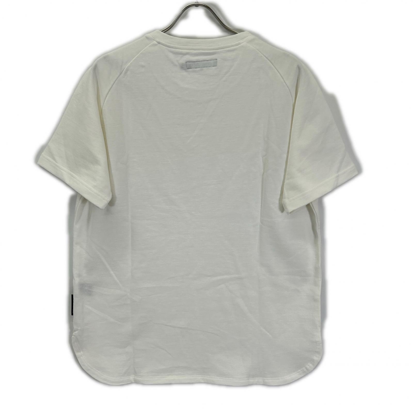 1piu1uguale3 MRT361-CTN062 White ROUND BIG TEE oversized T-shirt with side slits top