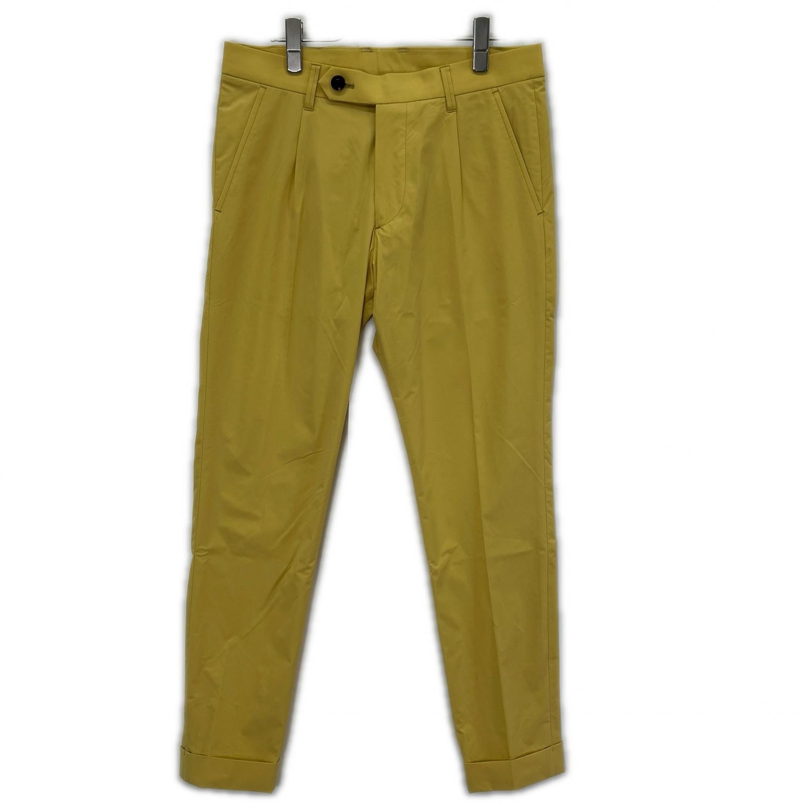 1piu1uguale3 ウノピゥウノウグァーレトレ MRP614-POE468 イエロー COMFY SLACKS コンフィースラックスパンツ ボトムス