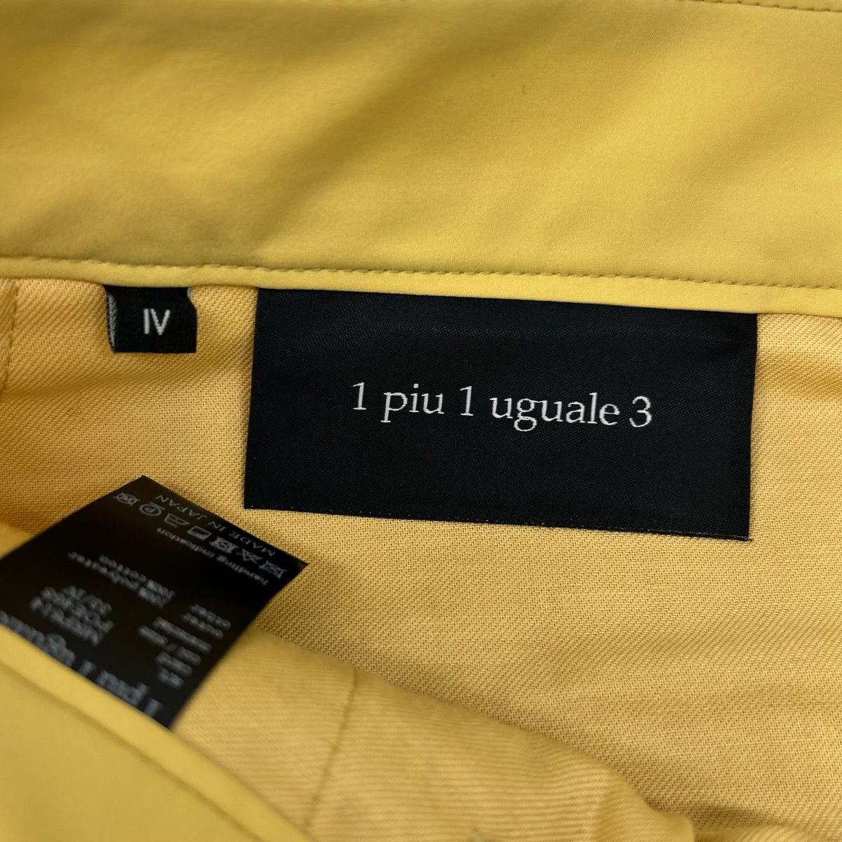 1piu1uguale3 MRP614-POE468 Yellow COMFY SLACKS comfort slacks pants bottoms