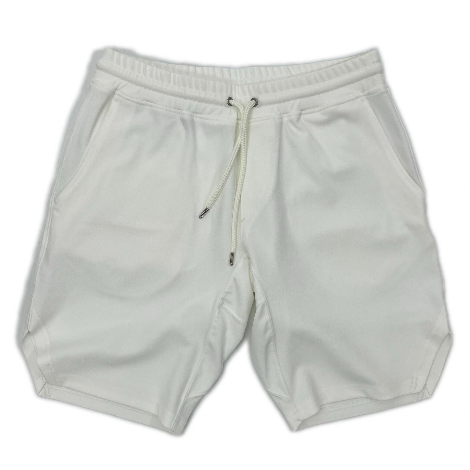 1piu1uguale3 ウノピゥウノウグァーレトレ MRP664-PEU013 ホワイト WIDE SHORTS スウェットハーフパンツ ボトムス