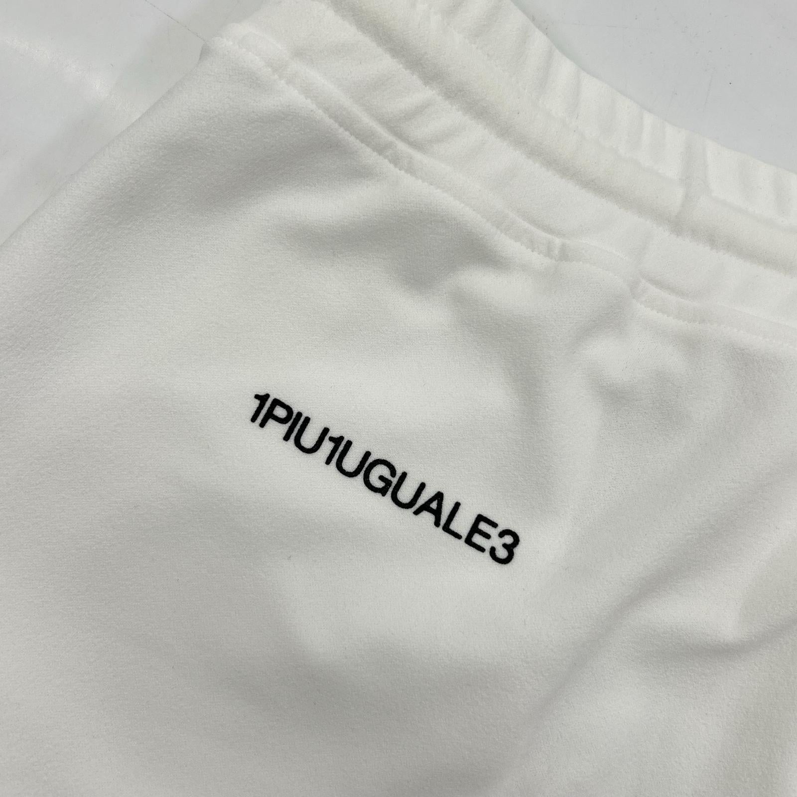 1piu1uguale3 ウノピゥウノウグァーレトレ MRP664-PEU013 ホワイト WIDE SHORTS スウェットハーフパンツ ボトムス