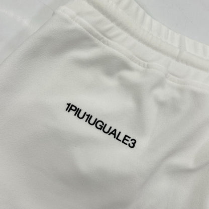 1piu1uguale3 ウノピゥウノウグァーレトレ MRP664-PEU013 ホワイト WIDE SHORTS スウェットハーフパンツ ボトムス