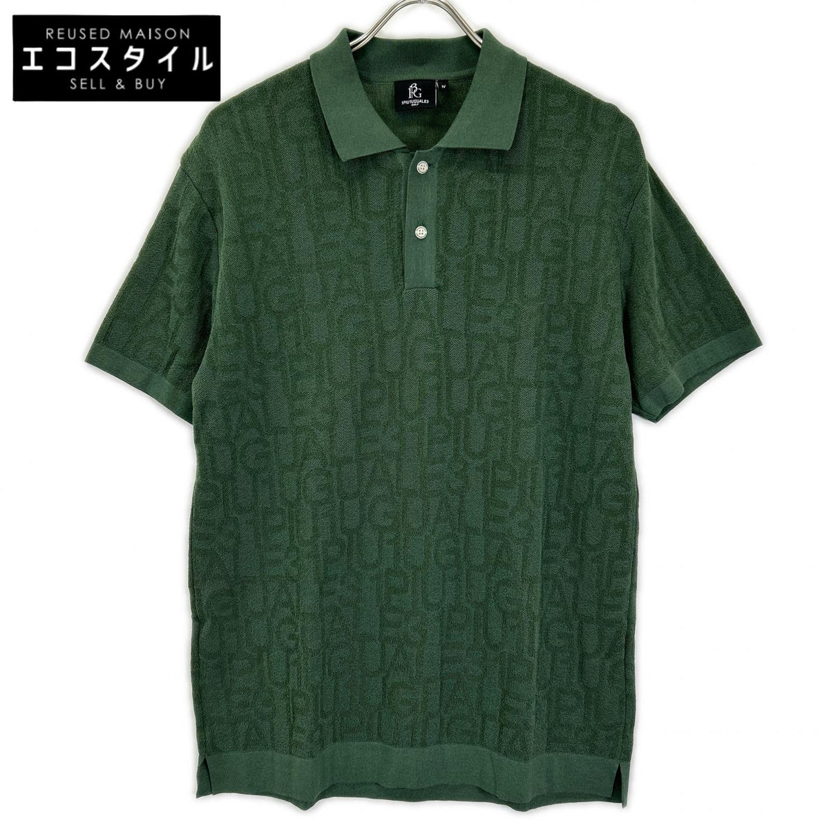 1piu1uguale3 ウノピゥウノウグァーレトレ 【GOLF】GRK049-POE427 グリーン 113 GOLF FLAGSHIP LIMITED KNIT POLO ニット半袖ポロシャツ トップス