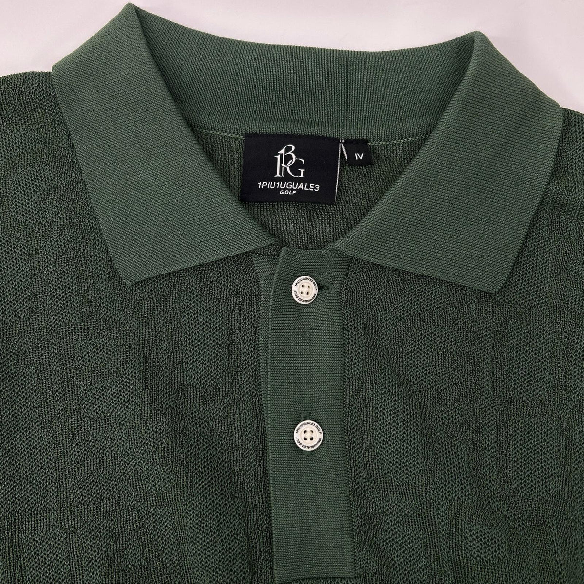 1piu1uguale3 ウノピゥウノウグァーレトレ 【GOLF】GRK049-POE427 グリーン 113 GOLF FLAGSHIP LIMITED KNIT POLO ニット半袖ポロシャツ トップス