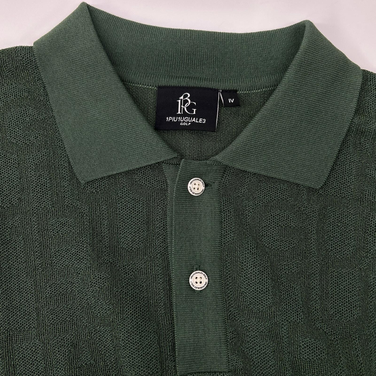 1piu1uguale3 ウノピゥウノウグァーレトレ 【GOLF】GRK049-POE427 グリーン 113 GOLF FLAGSHIP LIMITED KNIT POLO ニット半袖ポロシャツ トップス