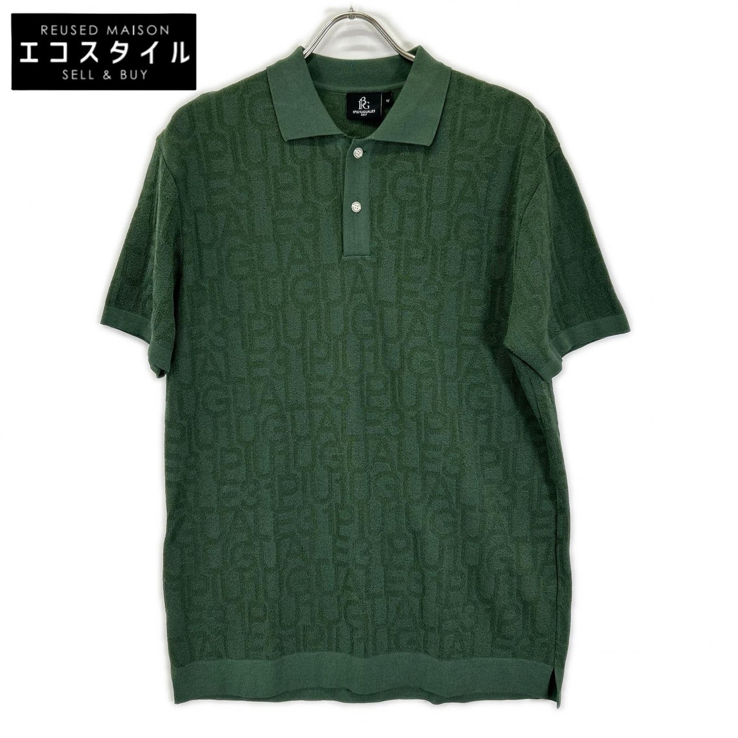1piu1uguale3 ウノピゥウノウグァーレトレ 【GOLF】GRK049-POE427 グリーン 113 GOLF FLAGSHIP LIMITED KNIT POLO ニット半袖ポロシャツ トップス